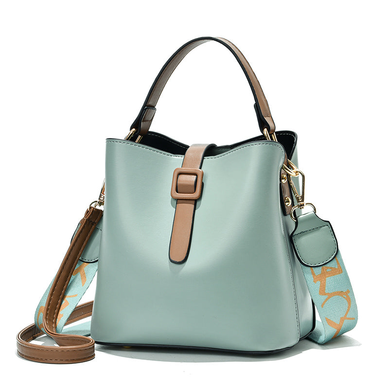 Trendy Fashion Shoulder Bag - Crossbody Foreign Trade Bucket Custom Logo Women's Messenger Bags PU Lady Bag