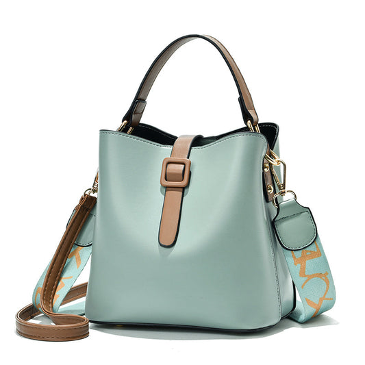 Trendy Fashion Shoulder Bag - Crossbody Foreign Trade Bucket Custom Logo Women's Messenger Bags PU Lady Bag